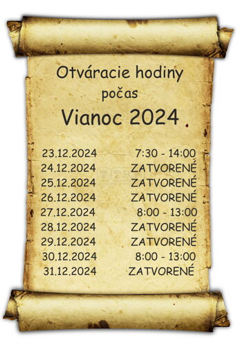 Otváracie hodiny počas Vianoc